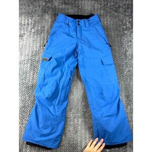 Quiksilver The Mountain and The Wave Snowboard Boys Pants 10/M Blue Dry Light